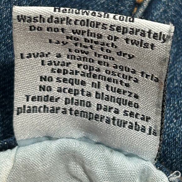 Judy Blue I'm So Frayed Cropped fit Jeans 15 / 32 Blue Mid Rise Boho Hippie - Picture 10 of 10